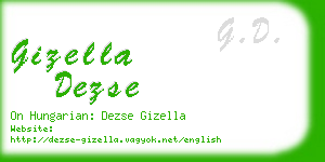 gizella dezse business card